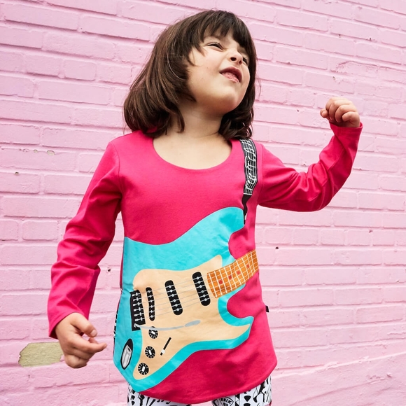 princess awesome girls guitar music long sleeve tee XXL - Picture 1 of 12